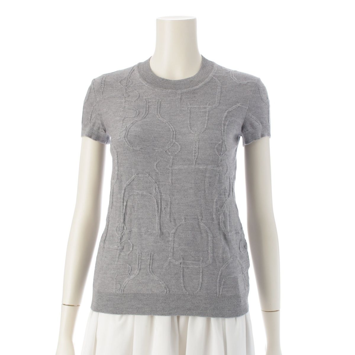 エルメス Torsades トルサード シルク カシミヤ ニット ワンピース エルメス 20AW TORSADES トルサード シルク カシミヤ 半袖 トップス