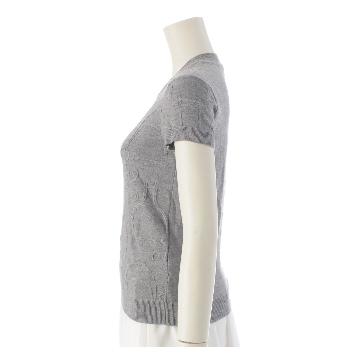 エルメス Torsades トルサード シルク カシミヤ ニット ワンピース エルメス 20AW TORSADES トルサード シルク カシミヤ 半袖 トップス