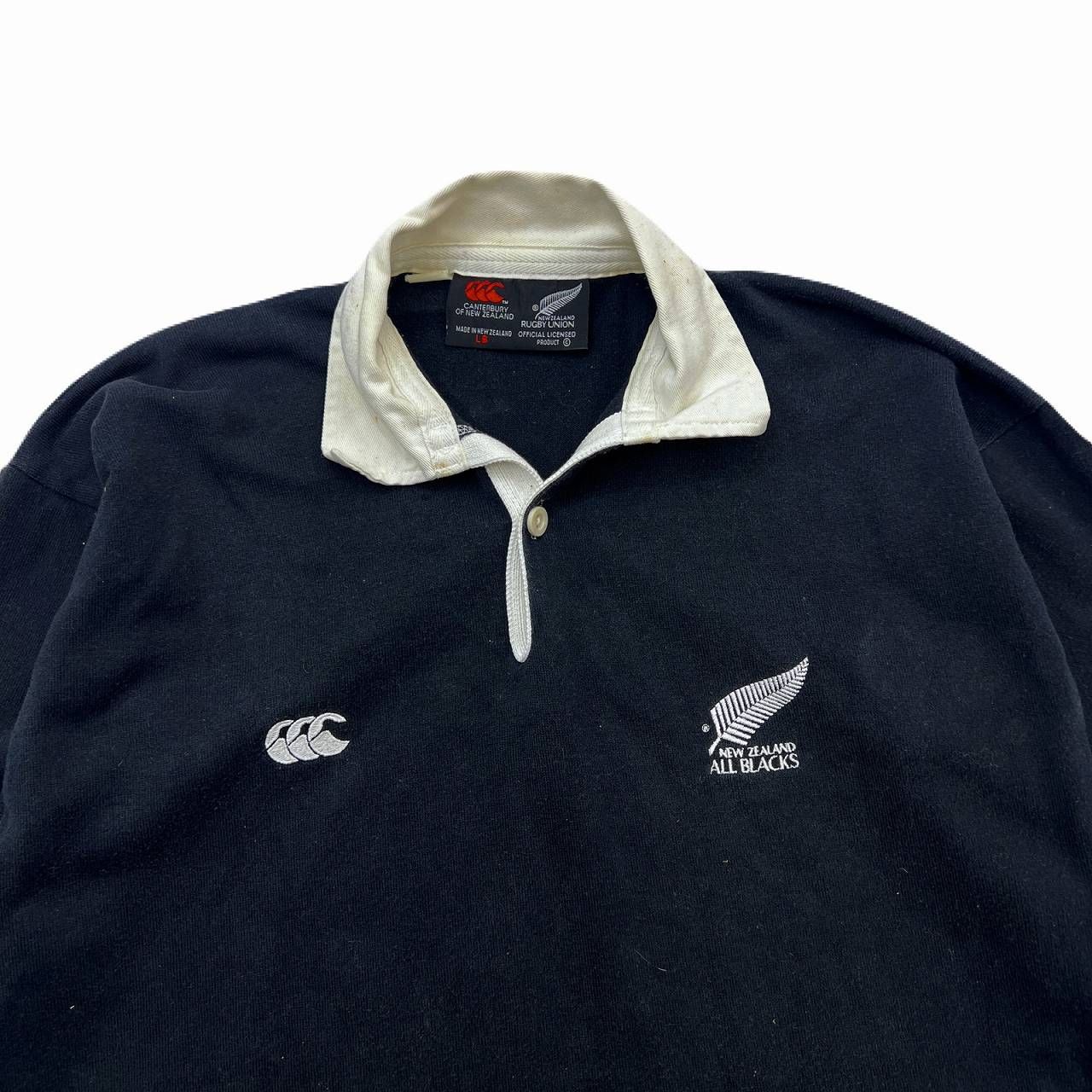 カンタベリー ラガーシャツ メンズ L ブラック ニュージーランド