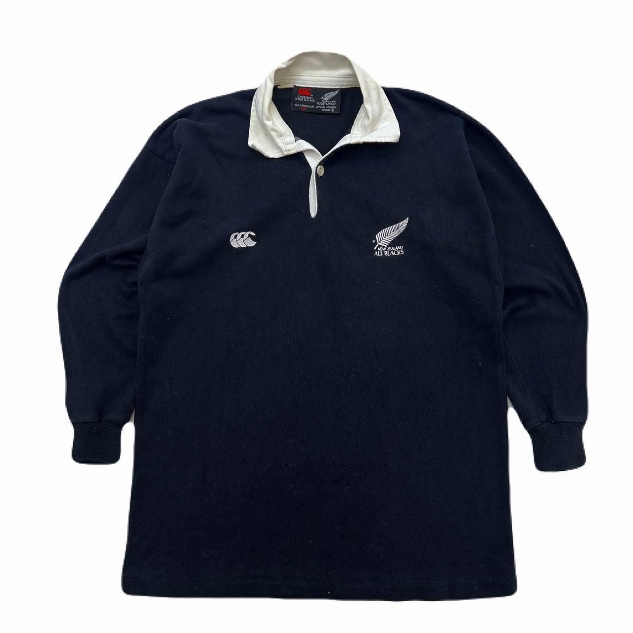 カンタベリー　オールブラックス　ラガーシャツ ニュージーランド 長袖 カンタベリー ラガーシャツ メンズ L ブラック ニュージーランド