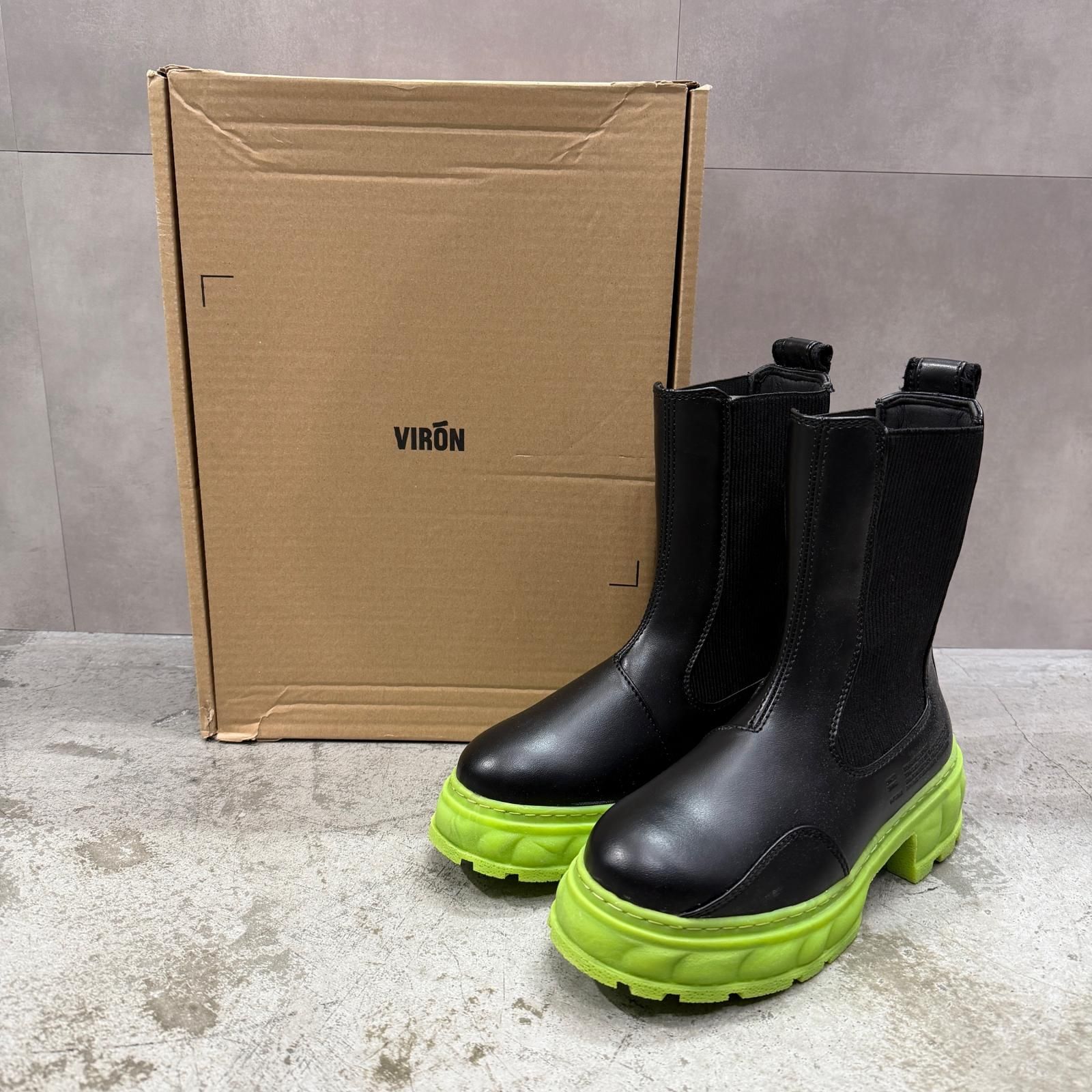 ♥ VIRON Apple Chelsea Boots サイドゴア ブーツ ヴィロン 05 A ブラック 39 24 cm 4514 M