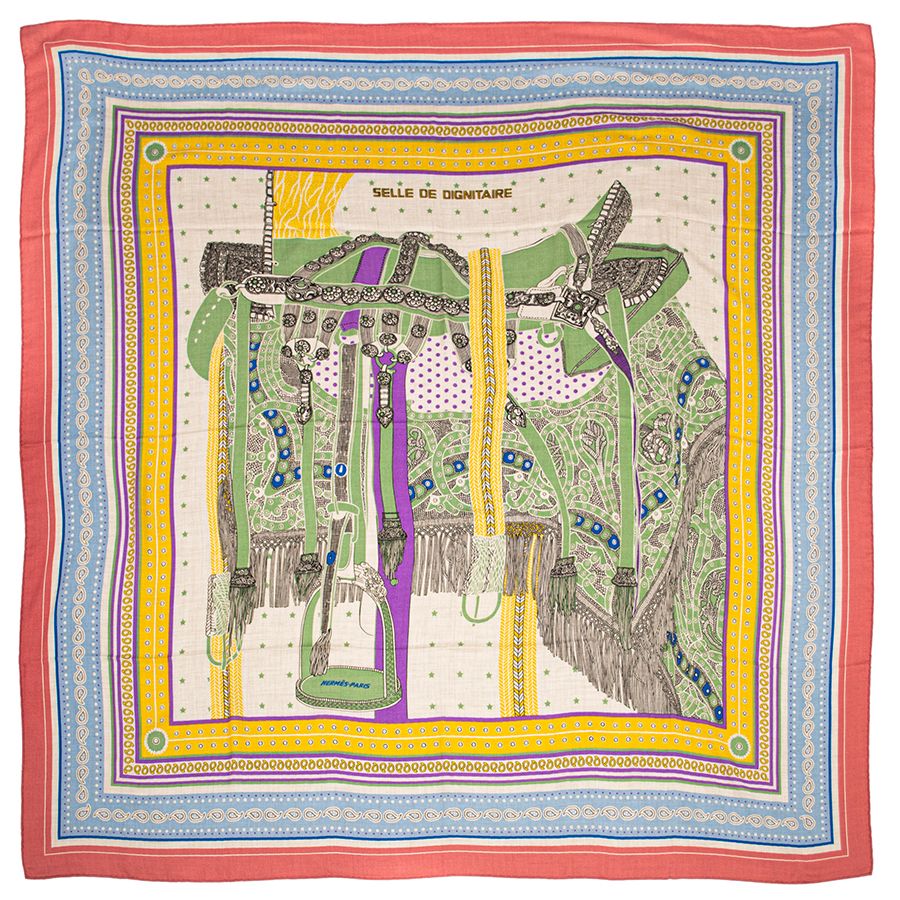 HERMES エルメス カレジェアン Selle de Dignitaire Bandana 高官の鞍