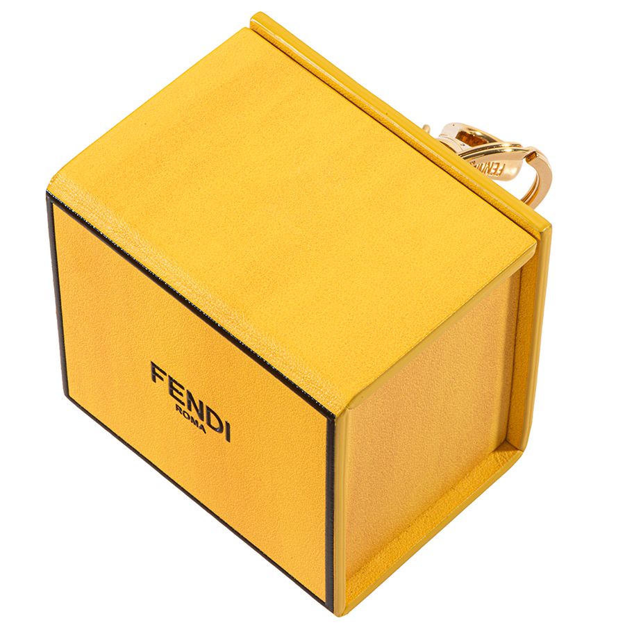 FENDI フェンディ ミニボックス 7AR894 チャーム イエロー【中古