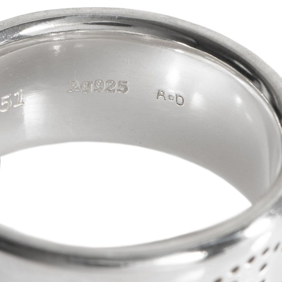 【美品】 HERMES エクリプス リュバン シルバー リング 11号 #51 HERMES エルメス エクリプス・リュバン リング・指輪 エヴリン 11号