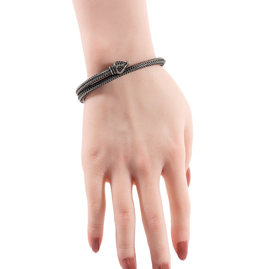GUCCI グッチ ガーデン シルバー スネーク バングル ブレスレット