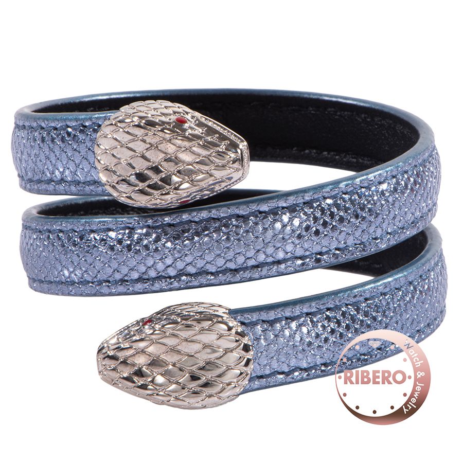 BVLGARI ブルガリ セルペンティフォーエバー バングル ブレスレット スネーク ブルー シルバー