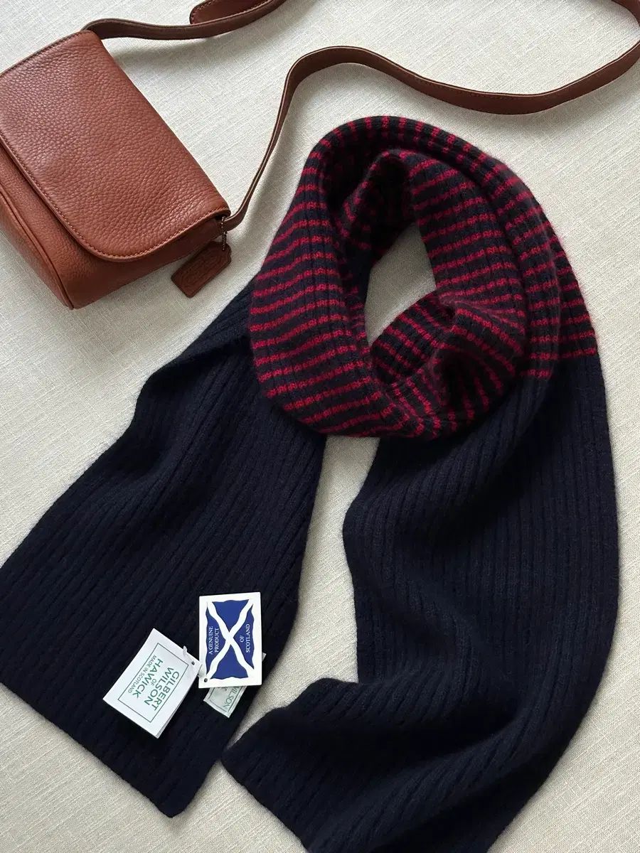 スコットランド ウール ニット マフラー ♥