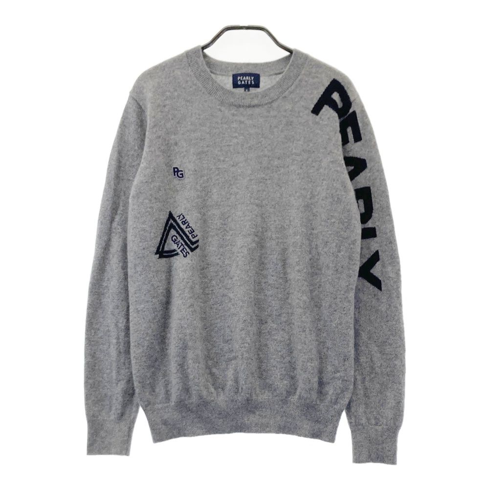 サイズ 4 PEARLY GATES パーリーゲイツ 2025年 ニット セーター カシミヤ グレー系 ゴルフウェア メンズ ストスト