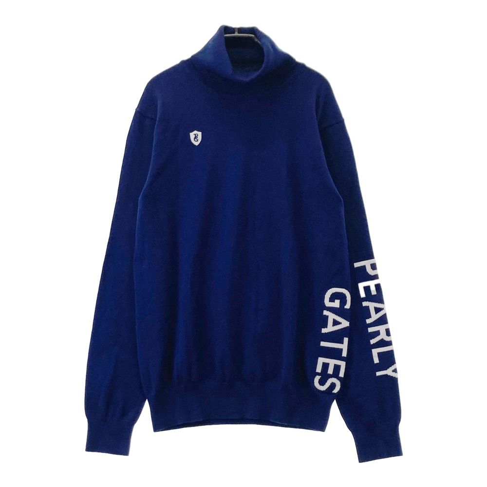 サイズ 4 PEARLY GATES パーリーゲイツ タートル ニット セーター ネイビー系 ゴルフウェア メンズ ストスト