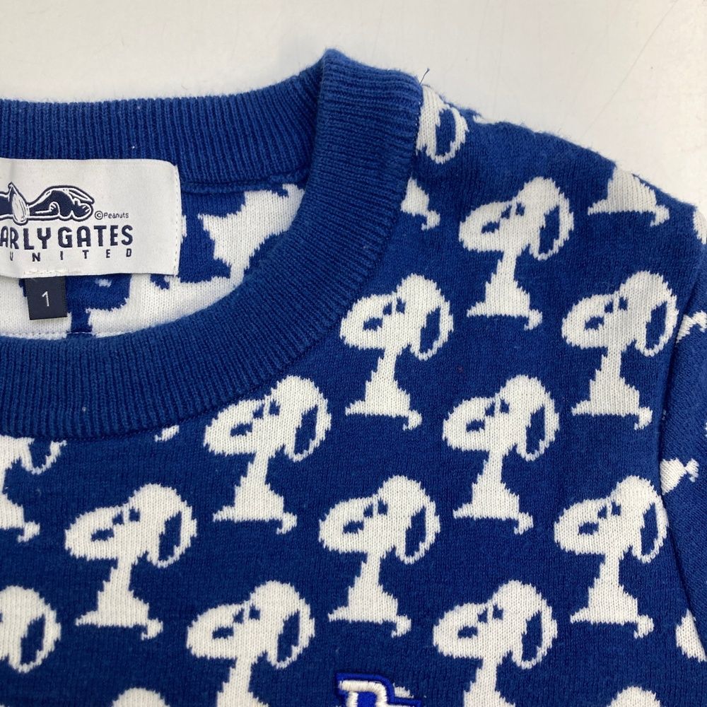 サイズ：1 PEARLY GATES パーリーゲイツ × PEANUTS クルーネック 長袖