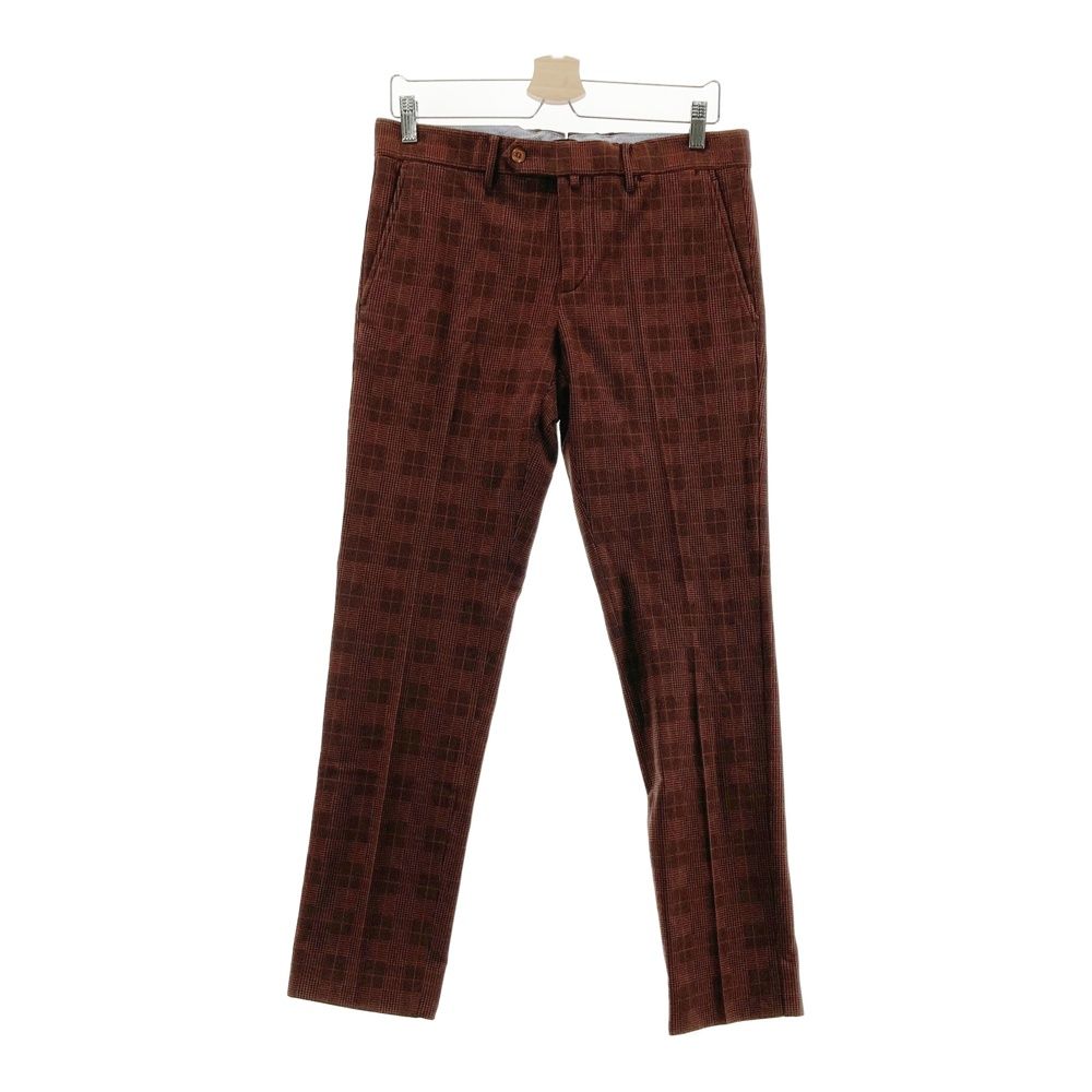 サイズ 4 MASTER BUNNY EDITION マスターバニーエディション 裏起毛 ストレッチパンツ グレンチェック柄 ブラウン系 ゴルフウェア メンズ ストスト