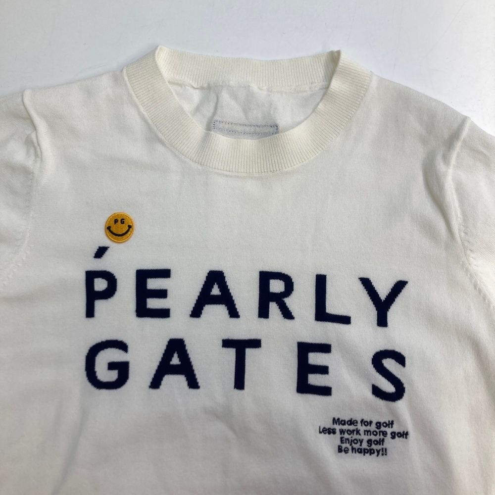 PEARLY GATES ホワイト 長袖セーター サイズ0 PEARLY GATES ホワイト