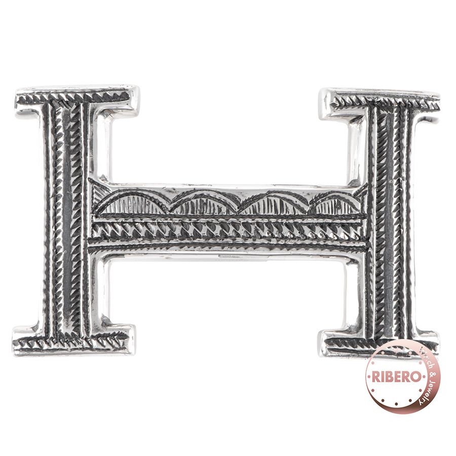 HERMES エルメス Hトゥアレグ ベルトバックル シルバー