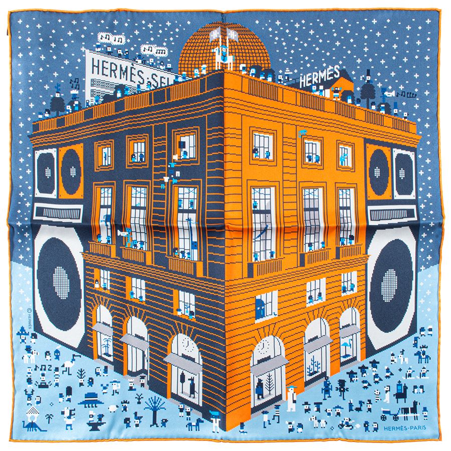 HERMES エルメス カレ45 Faubourg Party フォーブル パーティー