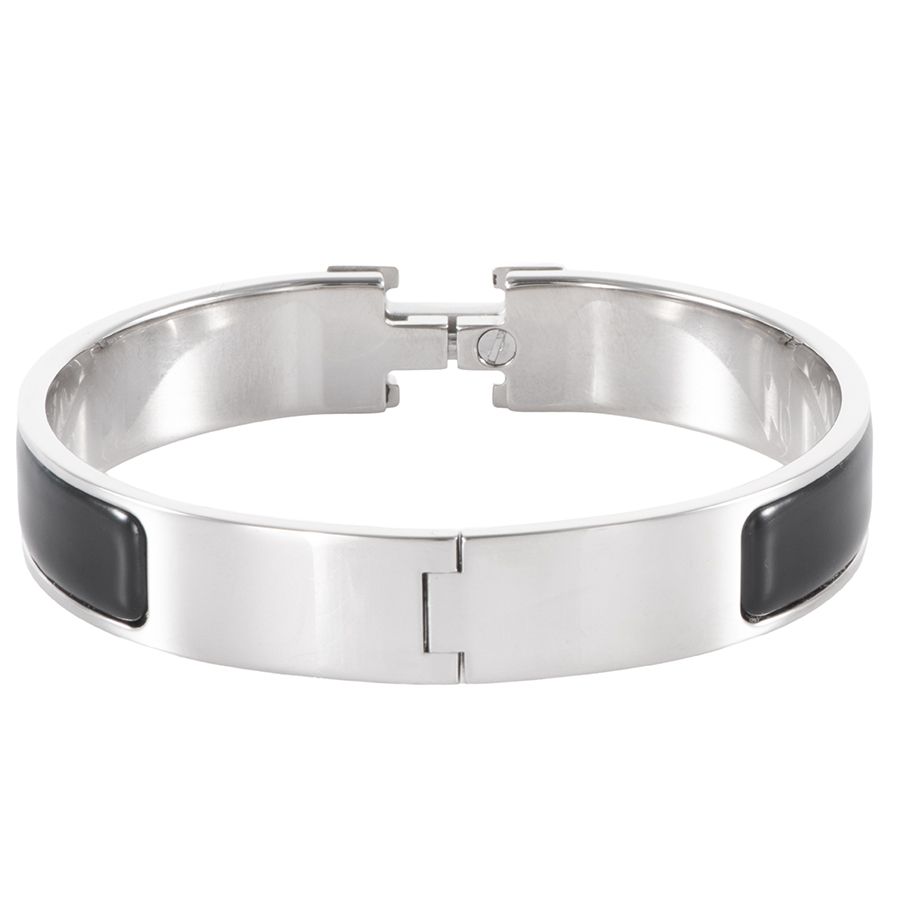 HERMES エルメス クリックH バングル シルバー ブラック【中古