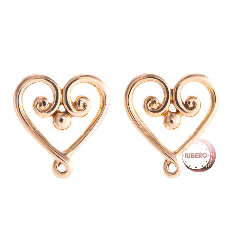 TIFFANY Co ティファニー ヴェネチア ゴルドーニ ハート ピアス ピンク ゴールド