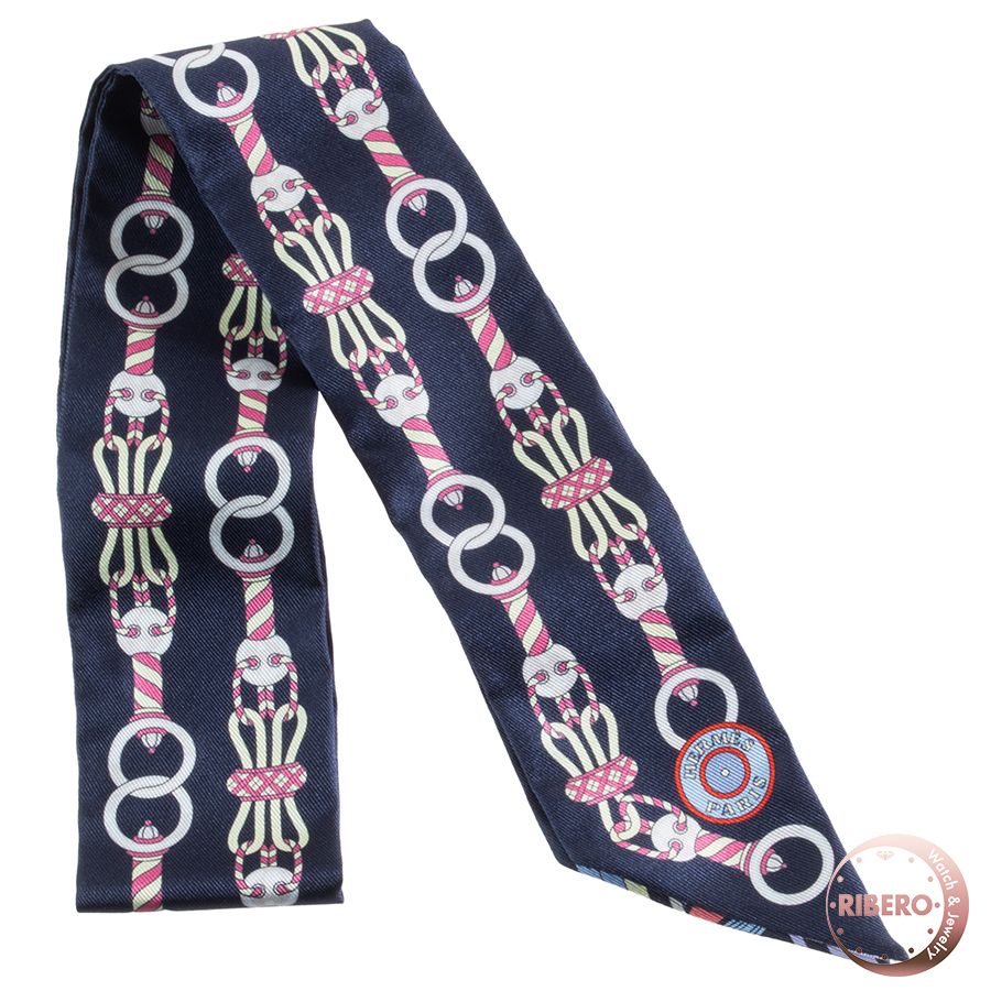 HERMES エルメス Harnais en Rosace ハーネスの薔薇窓 063853 S 07 ツイリー 2025 AW スカーフ ネイビー マルチカラー