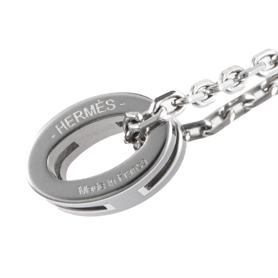 HERMES エルメス ミニ ポップH ポップアッシュ ネックレス POP H ペンダント シルバー ブラック ネックレス アクセサリー レディース