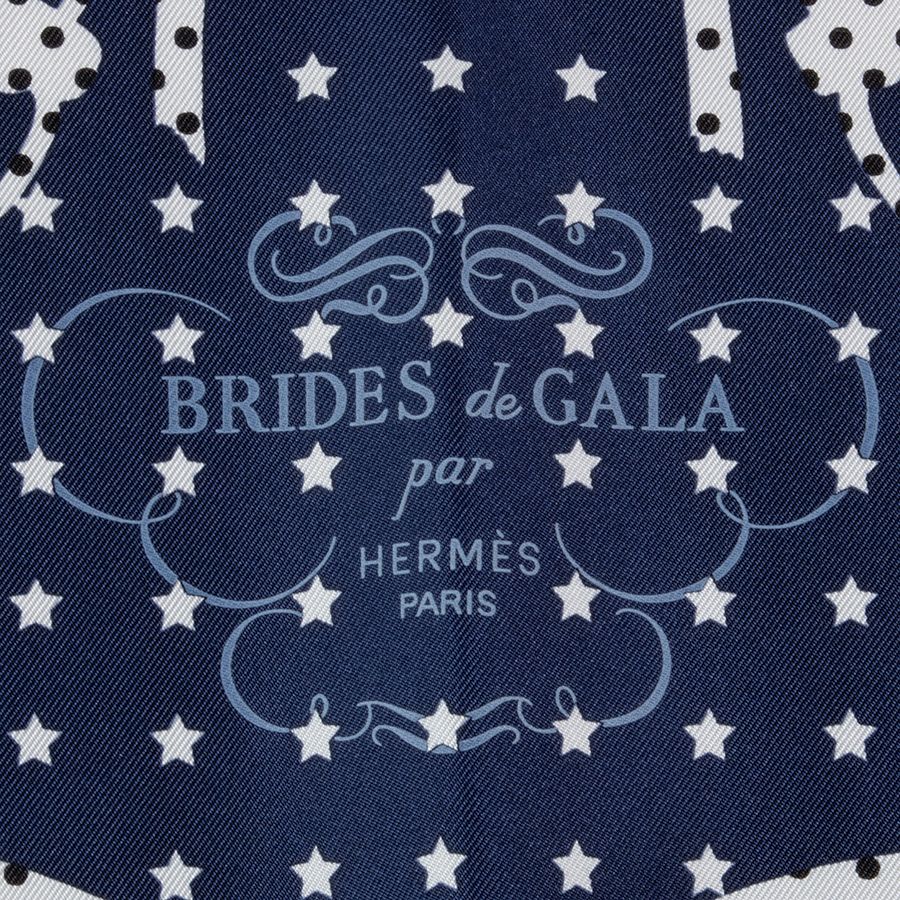 HERMES エルメス カレ70 Brides de Gala Bandana a Pois ブリッド