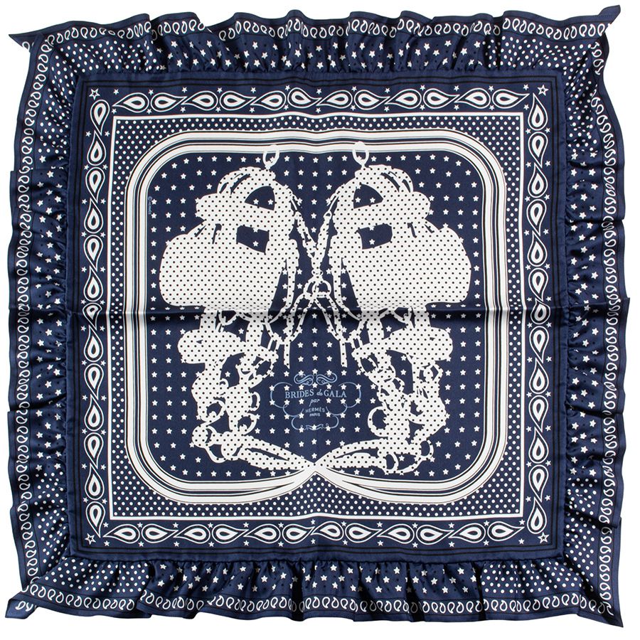HERMES エルメス カレ70 Brides de Gala Bandana a Pois ブリッド