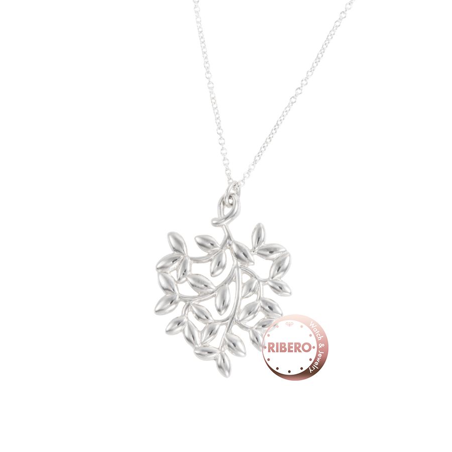 TIFFANY Co ティファニー パロマピカソ オリーブ リーフ ペンダント ネックレス シルバー
