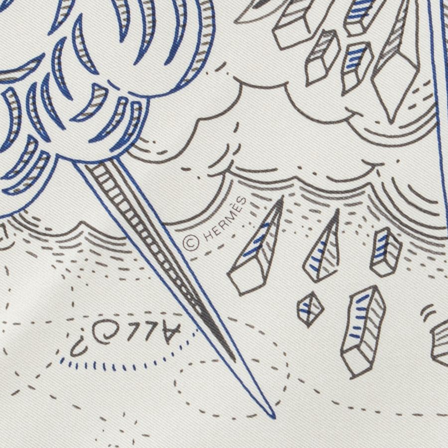 HERMES エルメス カレ90 Please Hold The Line プリーズ ホールド ザ