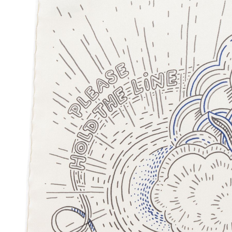 HERMES エルメス カレ90 Please Hold The Line プリーズ ホールド ザ