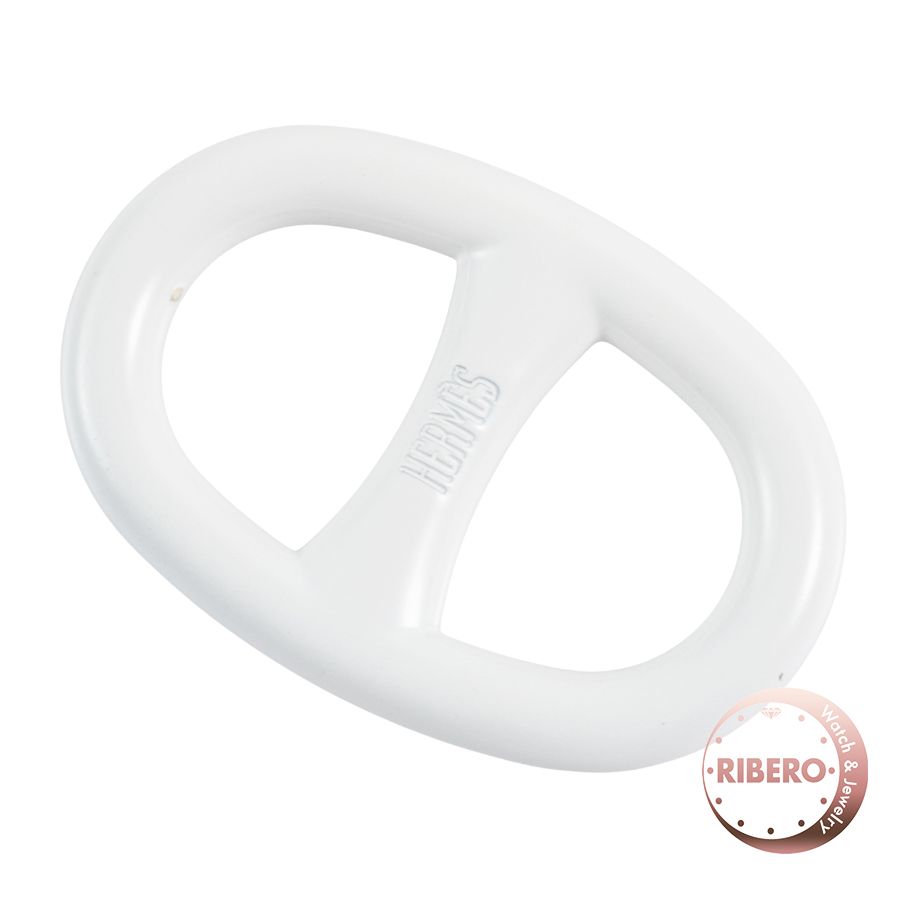 HERMES エルメス Chane d ancre シェーヌダンクル スカーフリング ホワイト