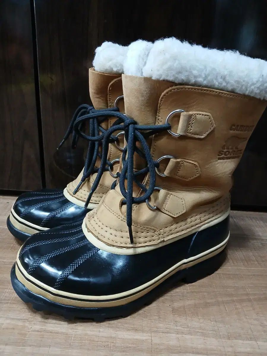 ソレル カリブー 防寒 ブーツ ブラック ブラウン 235 mm