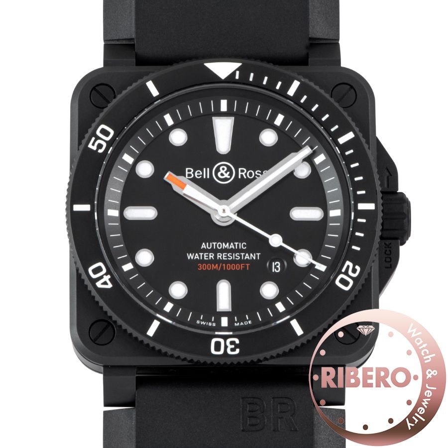 Bell＆Ross ベル＆ロス BR 03 92 ダイバー ブラックマット 0392 D BL CE