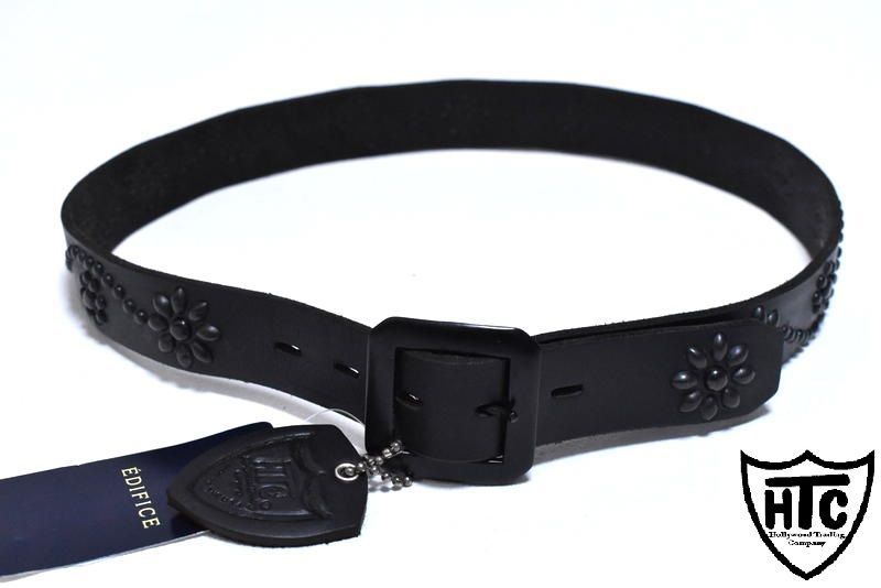 定価5万5000円】新品 HTC × エディフィス All Black Studs Belt NArrow