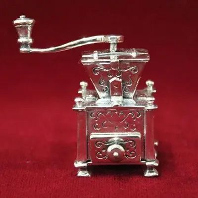 イタリア製 アンティーク 銀製ミニチュアコーヒーミル 小