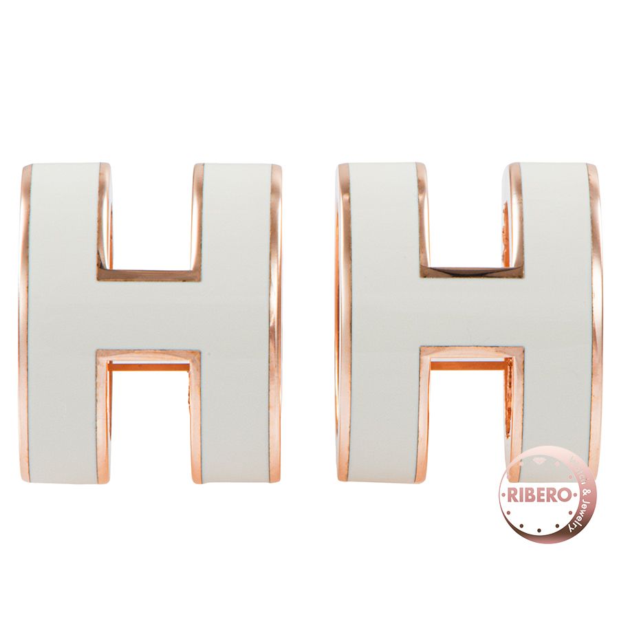HERMES エルメス ポップH ポップアッシュ ピアス POP H ホワイト