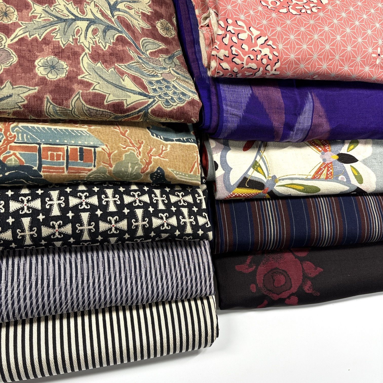 アンティーク 10枚 正絹 着物まとめ売り 同梱購入歓迎 リメイク用