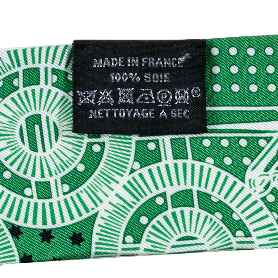  HERMES エルメス Eperon d Or Bandana エプロン ドール バンダナ 062978 S 07 ツイリー スカーフ 2025 SS グリーン ブルー バンダナ スカーフ 小物