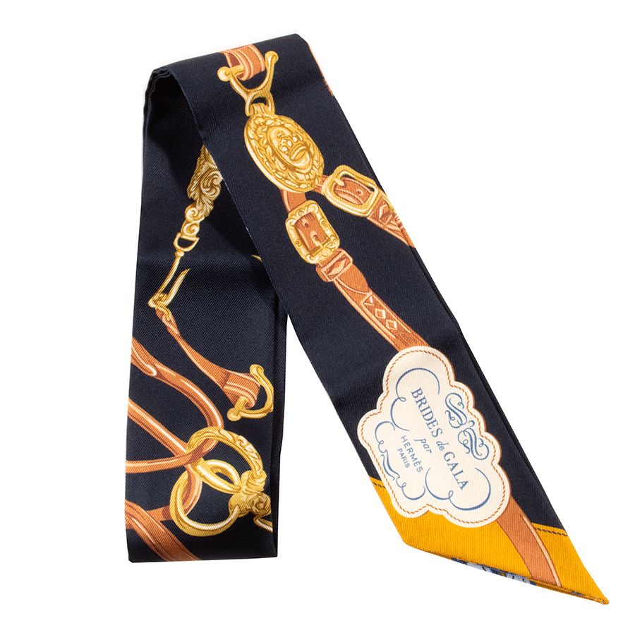 HERMES エルメス Brides de Gala Applique Pique ブリッド ドゥ ガラ アップリケ ピケ 063940 S 10 ツイリー 2025 SS スカーフ ソルド品 ネイビー マルチカラー