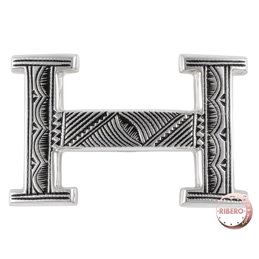 HERMES エルメス Hバックル トゥアレグ ベルトバックル シルバー