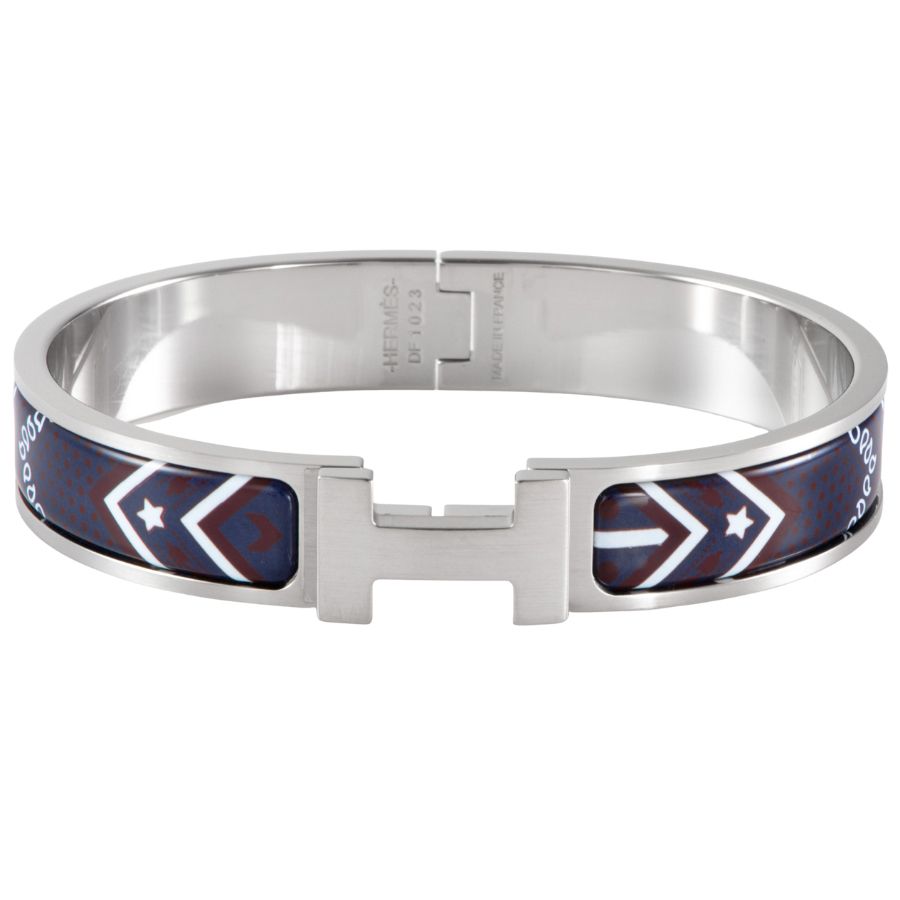 HERMES エルメス エナメルブレスレット クリックHH バングル バンダナ