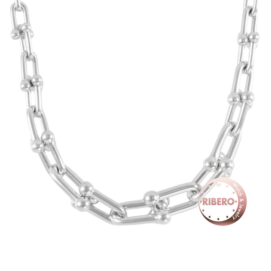 TIFFANY Co ティファニー ハードウェア グラジュエイテッド リンク ネックレス シルバー