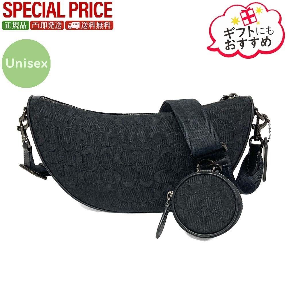 COACH コーチ CAH 95 BLK ホール ソフト スリング バッグ シグネチャー ジャカード