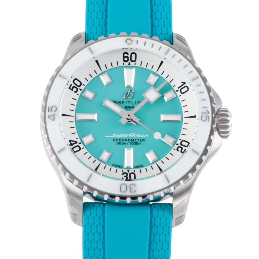 ブライトリング スーパーオーシャン オートマチック 36 A 17377 保証書 ターコイズブルー