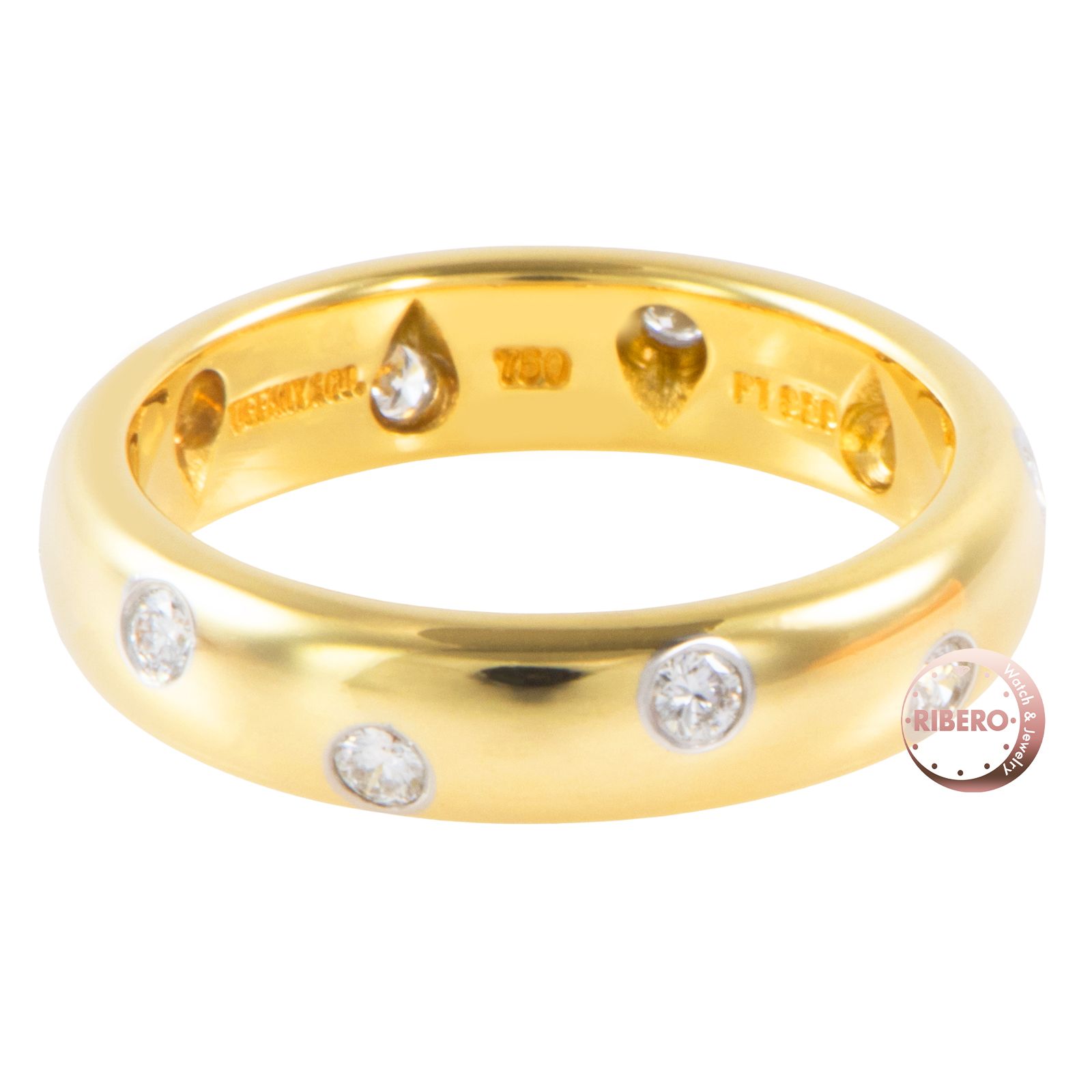 TIFFANY Co ティファニー ドッツ リング 指輪 10 Pダイヤモンド 10号 ゴールド