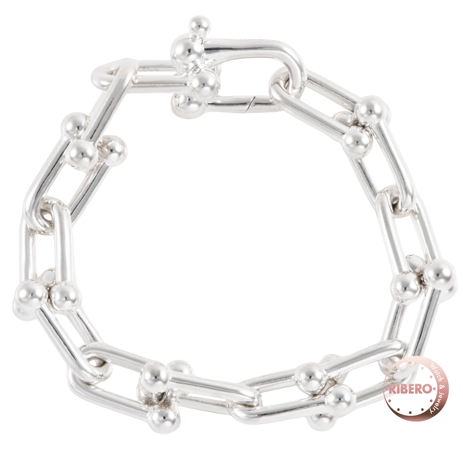 TIFFANY Co ティファニー ハードウェア ラージ リンク ブレスレット スターリングシルバー シルバー