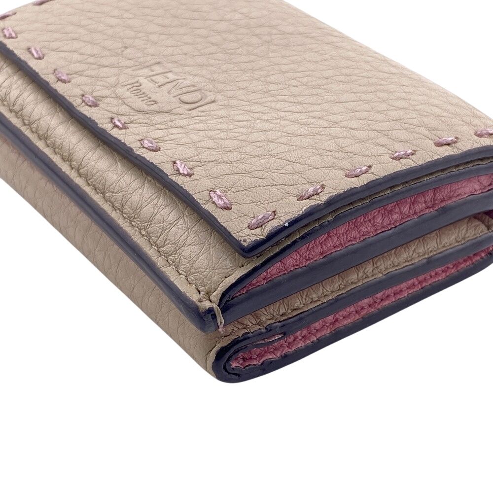  FENDI フェンディ コンパクトウォレット 三つ折り財布 ベージュ レディース その他 小物