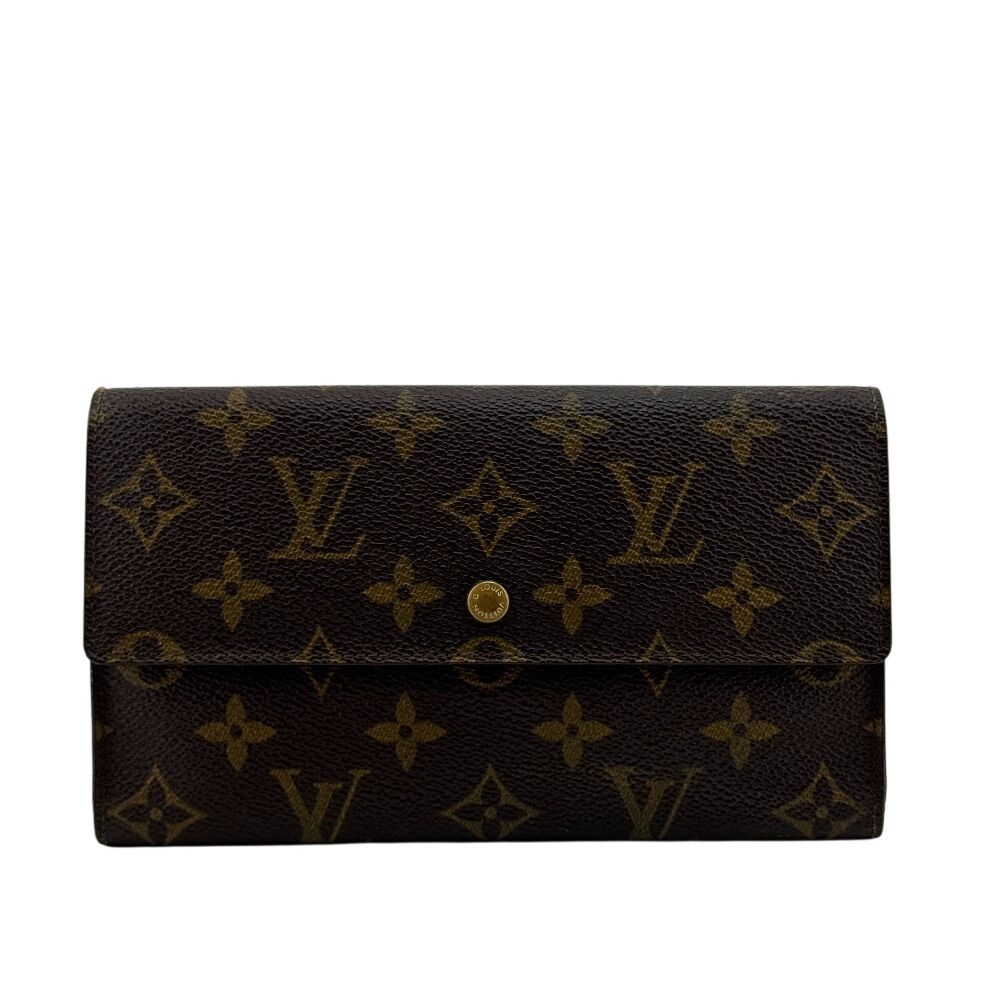 LOUIS VUITTON ルイヴィトン M 61215 三つ折り フラップ ルトフォイユインターナショナル 長財布 ブラウン ユニセックス
