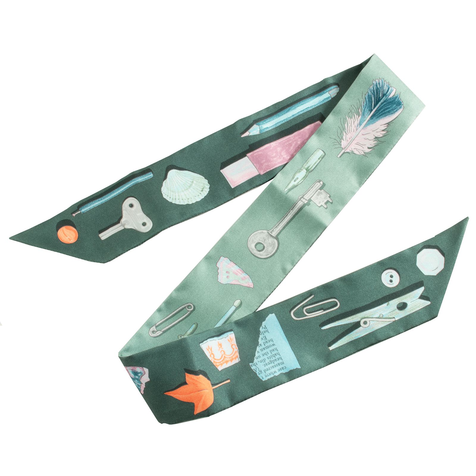  HERMES エルメス In The Pocket インザポケット 062340 S 05 ツイリー 2025 AW スカーフ シルク グリーン マルチカラー バンダナ スカーフ 小物