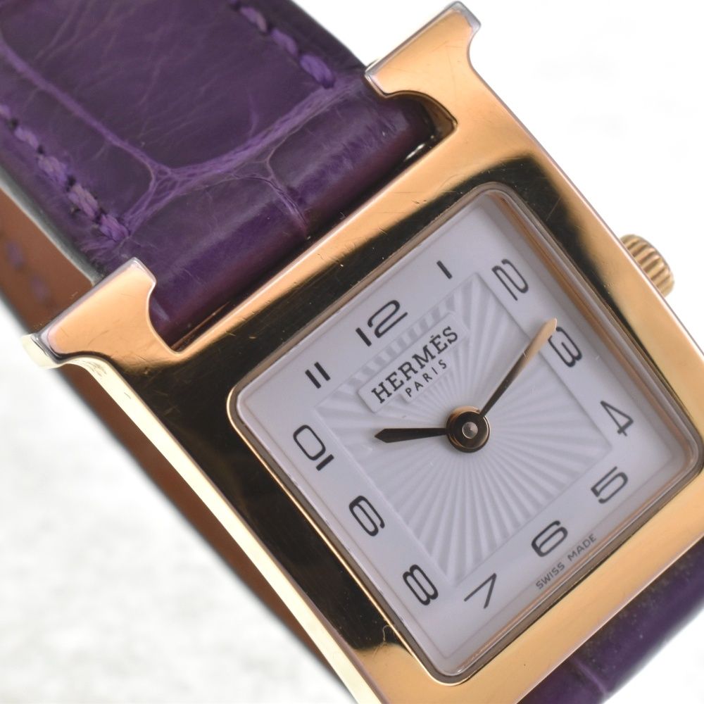  エルメス HERMES HH 1 201 Hウォッチ ドゥブルトゥール クォーツ レディース G 142355 その他 時計