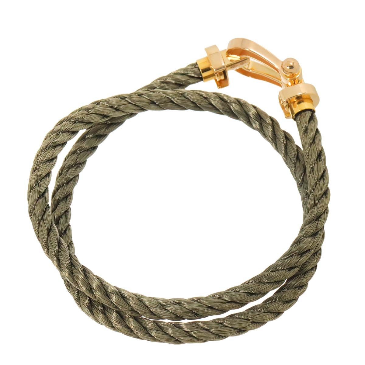 フレッド FRED フォース10 LM ブレスレット #16 ラージ K18 PG ピンク 