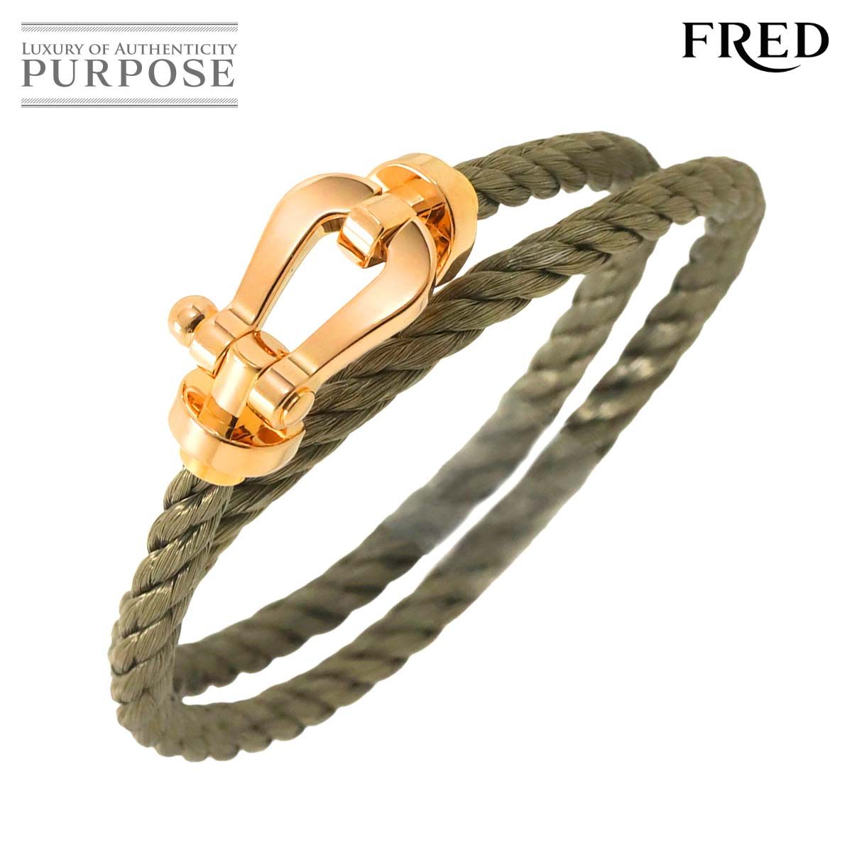 (LM) FRED ブラウン ブレスレット フォース10 スティール ケーブル LM) FRED ブラウン ブレスレット フォース10 スティール ケーブル