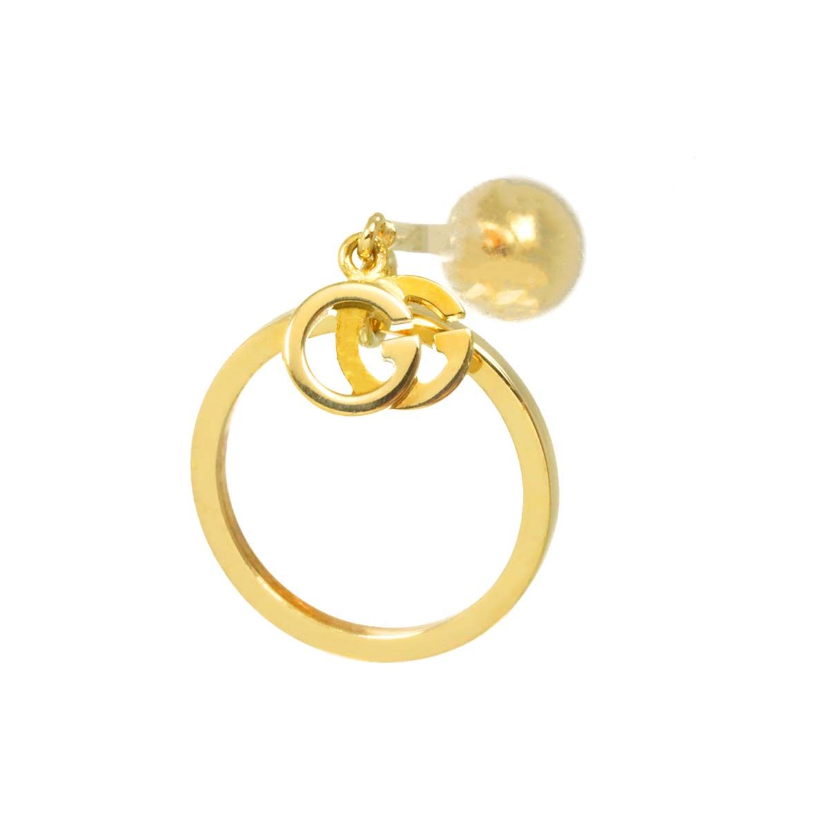 グッチ GUCCI GG ランニング スウィング ピアス K18 YG イエロー